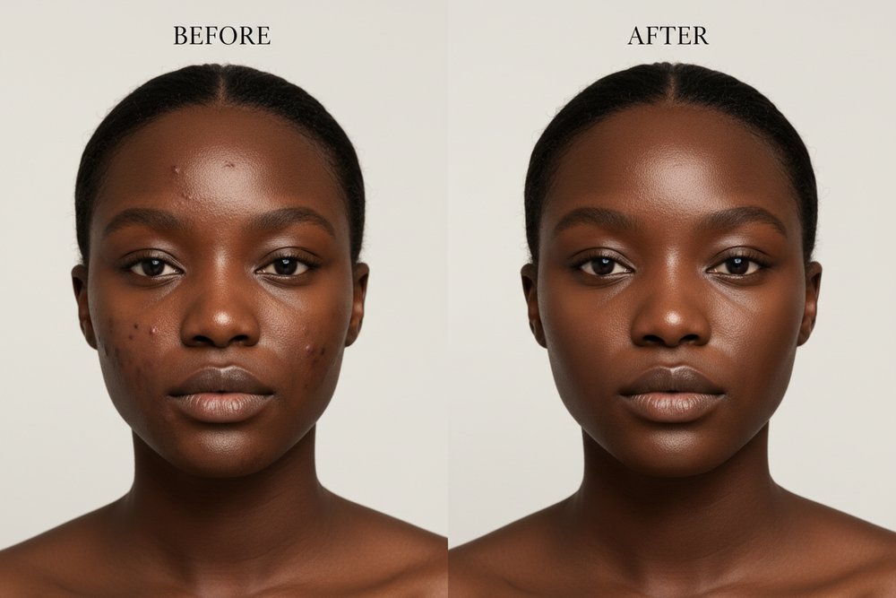 Before & After Dark Skin Transformation